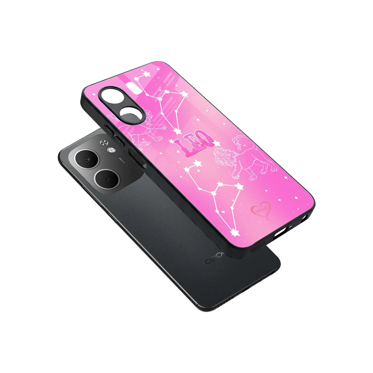 Leo Aura sleek oppo a5x 5g cover with tempered glass back and TPU edges