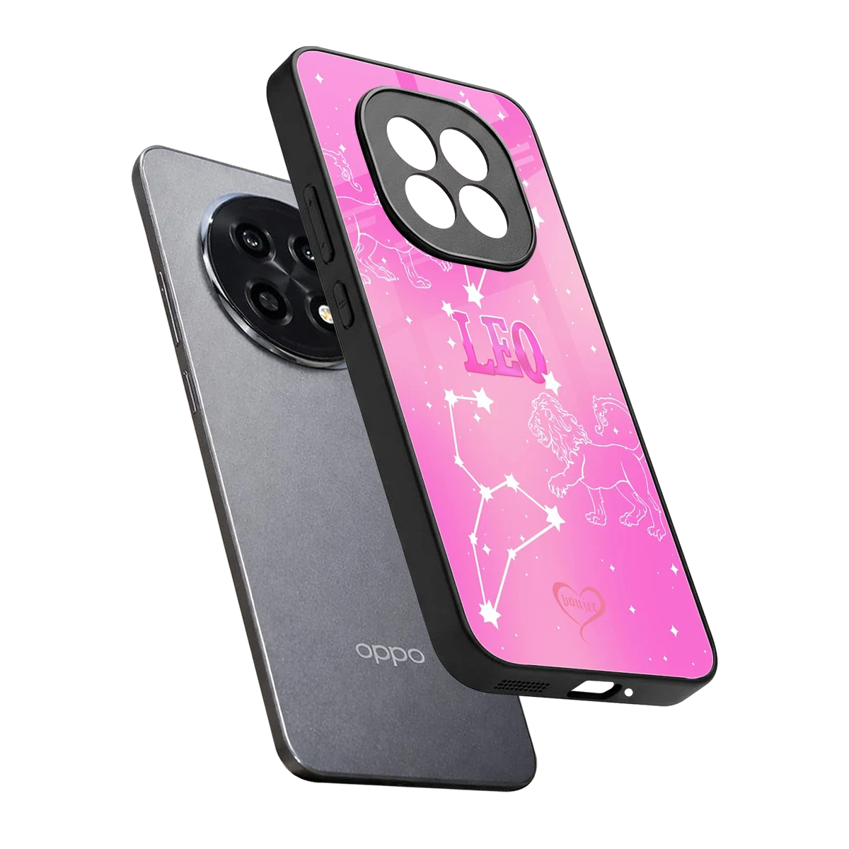 Leo Aura sleek oppo f29 pro 5g cover with tempered glass back and TPU edges