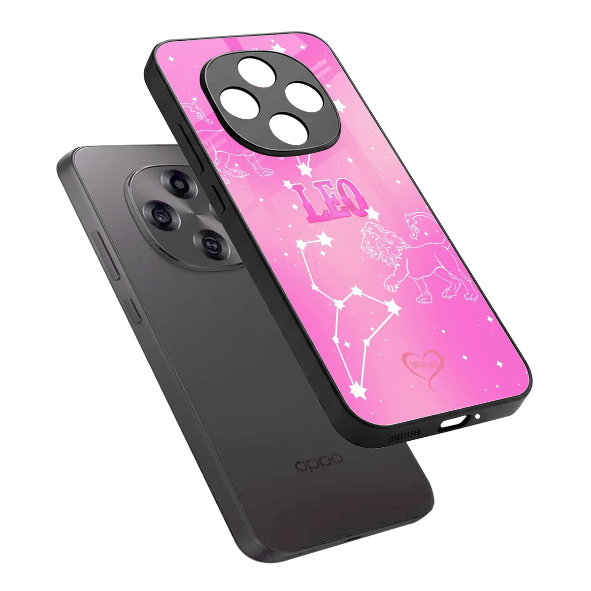 Leo Aura sleek oppo f31 pro 5g cover with tempered glass back and TPU edges