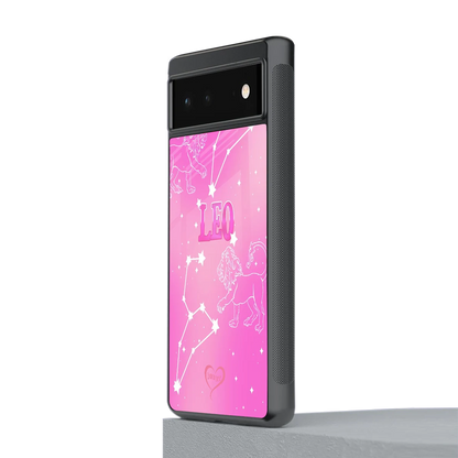 Leo Aura stylish phone case for google pixel 6a | glossy glass and slim fit