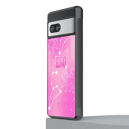 Leo Aura stylish phone case for google pixel 7a | glossy glass and slim fit