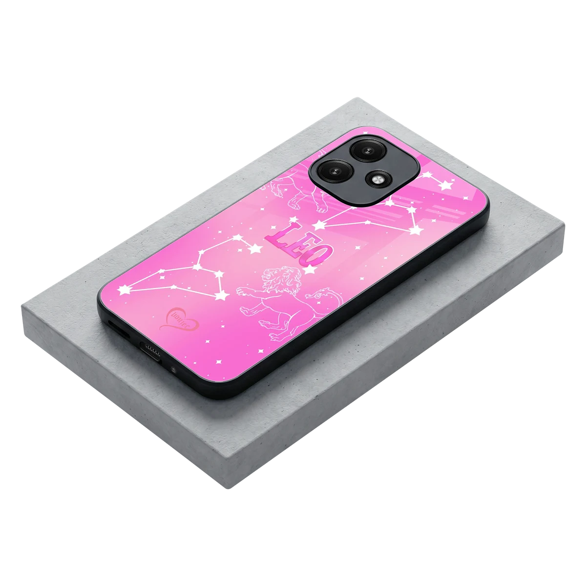 Leo Aura stylish phone case for redmi 12 5g | glossy glass and slim fit