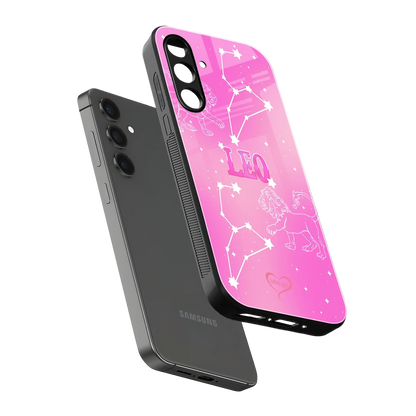Leo Aura sleek samsung galaxy m35 5g cover with tempered glass back and TPU edges
