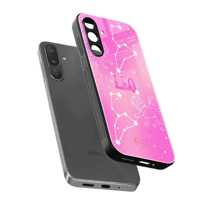 Leo Aura sleek samsung galaxy m36 5g cover with tempered glass back and TPU edges