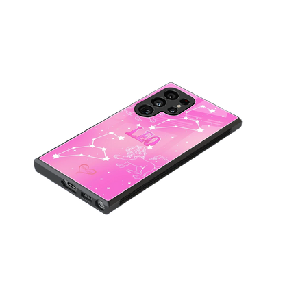 Leo Aura stylish phone case for samsung galaxy s24 ultra | glossy glass and slim fit