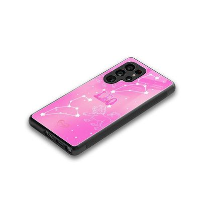 Leo Aura stylish phone case for samsung galaxy s25 ultra | glossy glass and slim fit