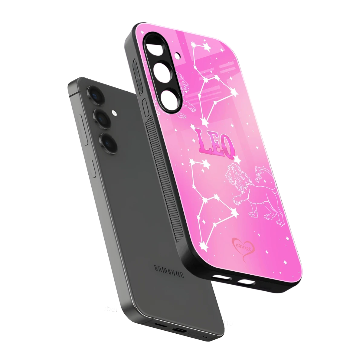 Leo Aura sleek samsung galaxy s25 cover with tempered glass back and TPU edges