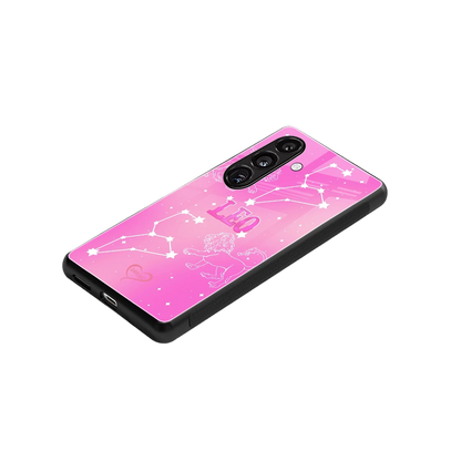 Leo Aura stylish phone case for samsung galaxy s24 | glossy glass and slim fit