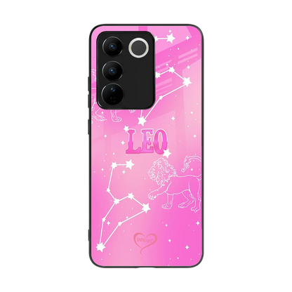 Leo Aura back phone cover | glass case for vivo v27 5g