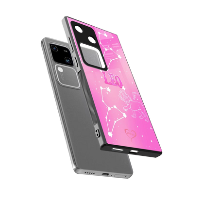 Leo Aura sleek vivo v30 cover with tempered glass back and TPU edges