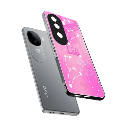 Leo Aura sleek vivo v40e cover with tempered glass back and TPU edges