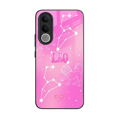 Leo Aura back phone cover | glass case for vivo v70 fe