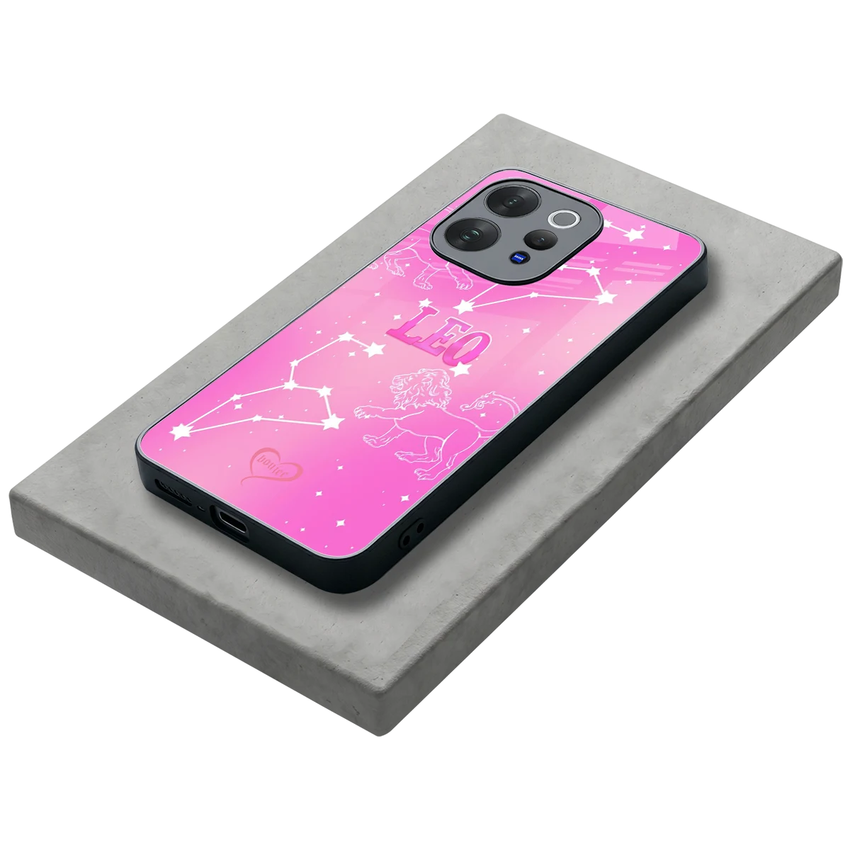 Leo Aura stylish phone case for vivo v70 | glossy glass and slim fit