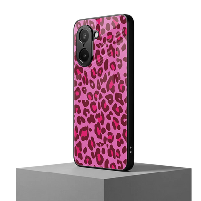Leopard Pink oneplus nord ce5 5g mobile cover | shockproof glass phone case