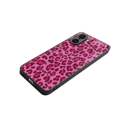 Leopard Pink stylish phone case for oneplus nord ce5 5g | glossy glass and slim fit