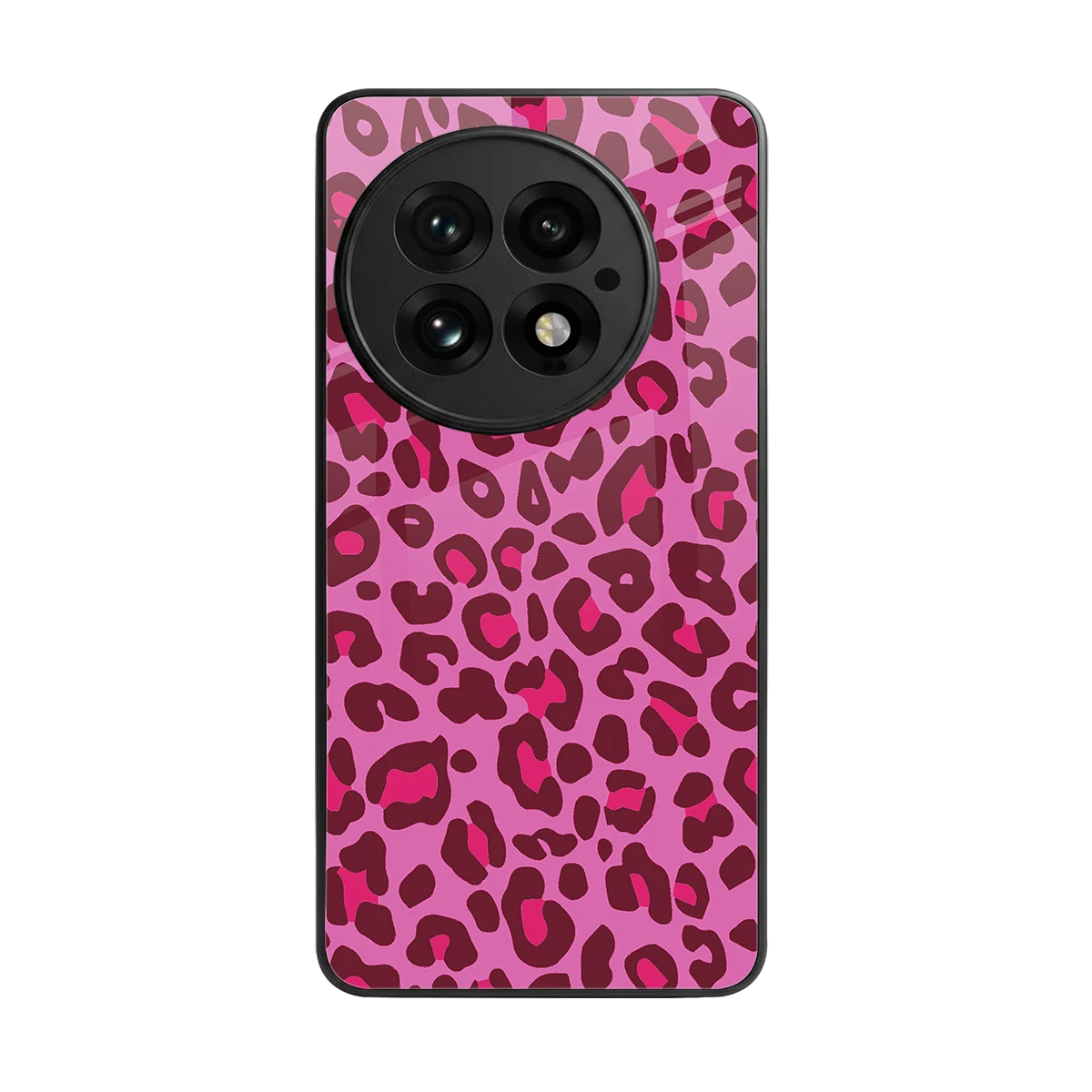 Leopard Pink back phone cover | glass case for oneplus 13