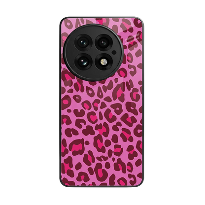 Leopard Pink back phone cover | glass case for oneplus 13