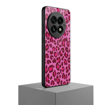 Leopard Pink oneplus 13 mobile cover | shockproof glass phone case