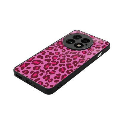 Leopard Pink stylish phone case for oneplus 13 | glossy glass and slim fit