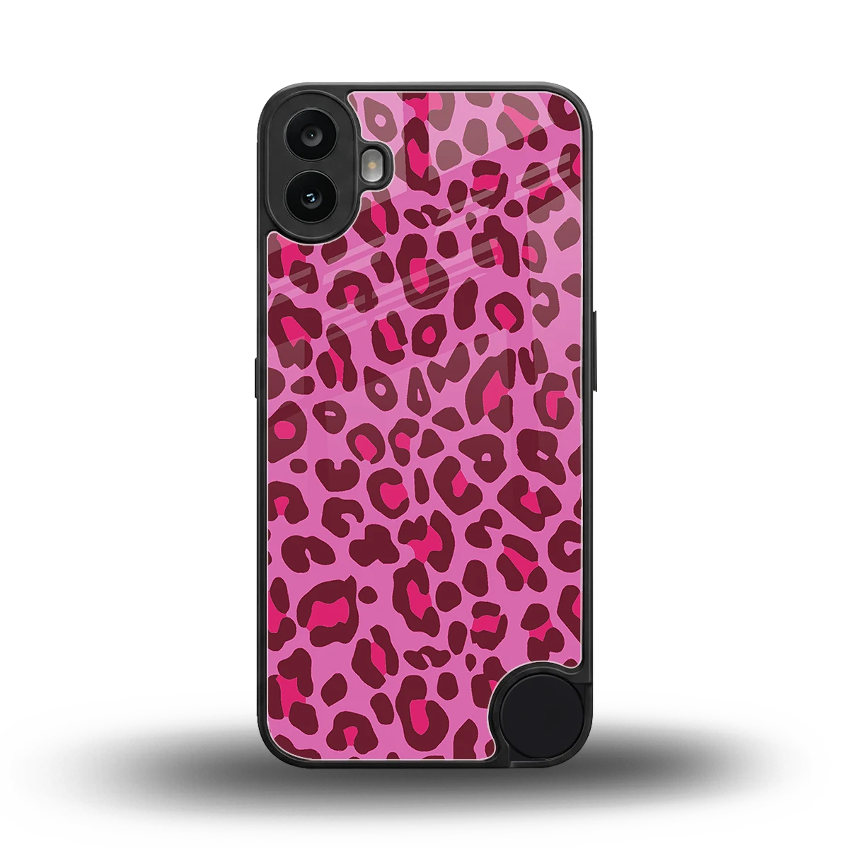 Leopard Pink back phone cover | glass case for cmf nothing phone 1