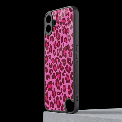 Leopard Pink cmf nothing phone 1 mobile cover | shockproof glass phone case