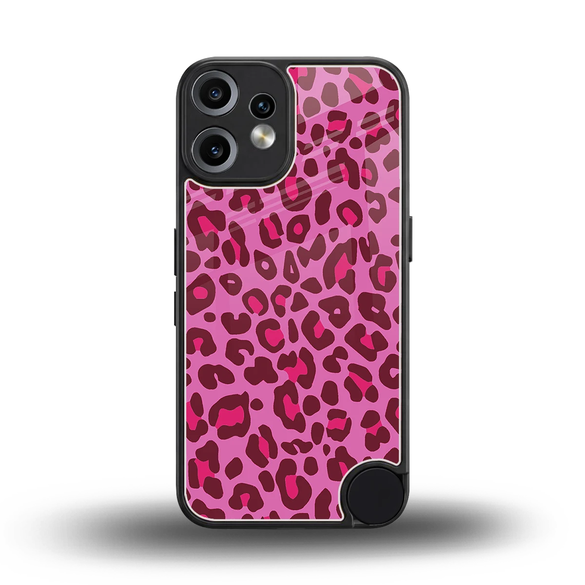 Leopard Pink back phone cover | glass case for cmf nothing phone 2 pro