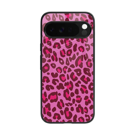 Leopard Pink back phone cover | glass case for google pixel 10 pro xl