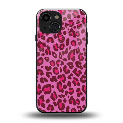 Leopard Pink back phone cover | glass case for iphone 12 mini