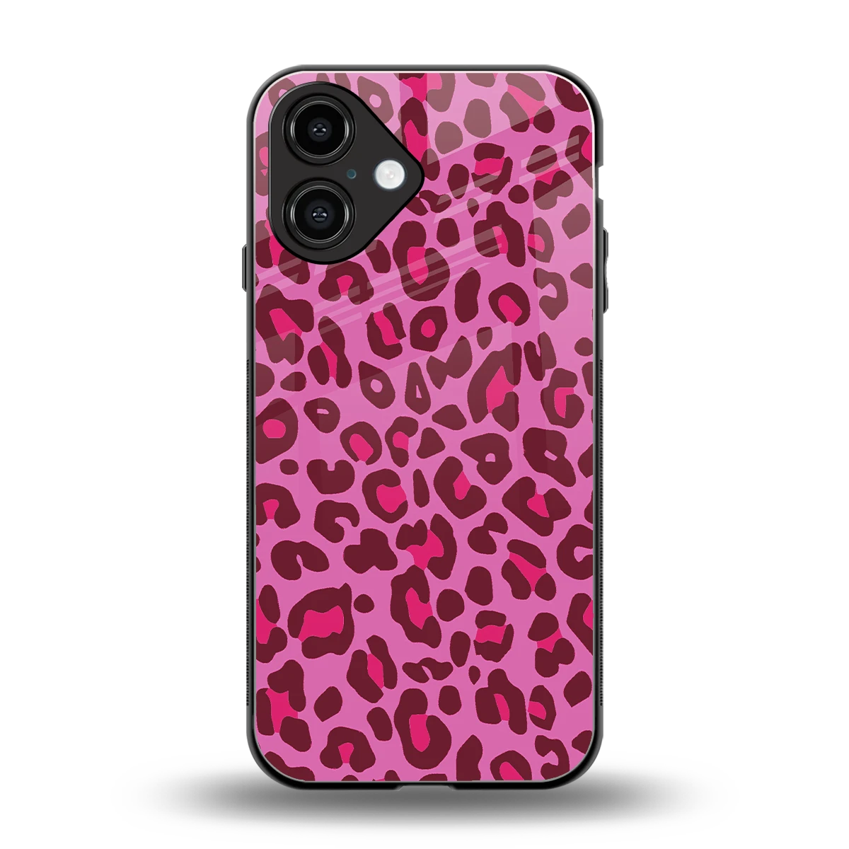 Leopard Pink back phone cover | glass case for iphone 16