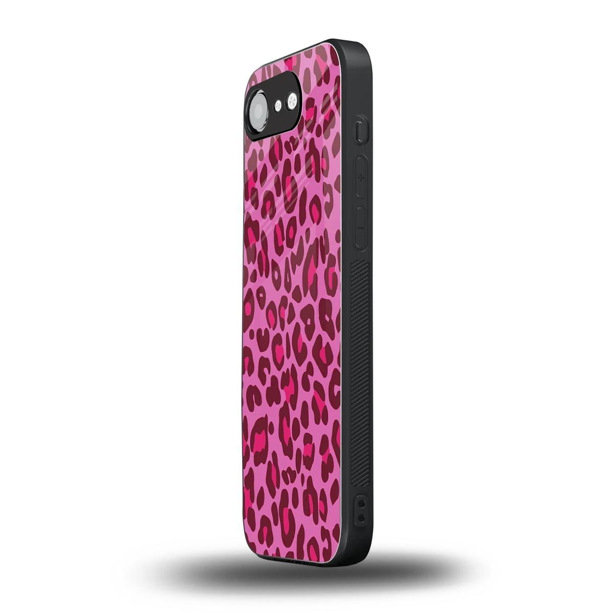 Leopard Pink iphone 16e mobile cover | shockproof glass phone case