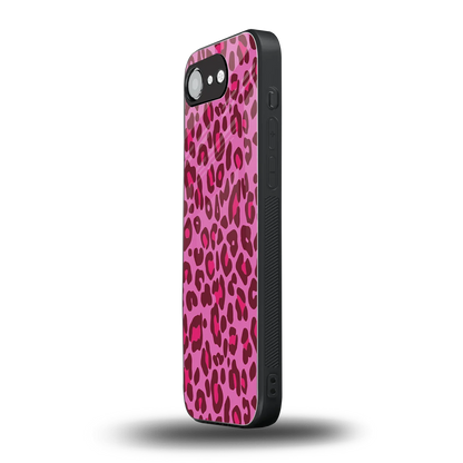 Leopard Pink iphone 16e mobile cover | shockproof glass phone case