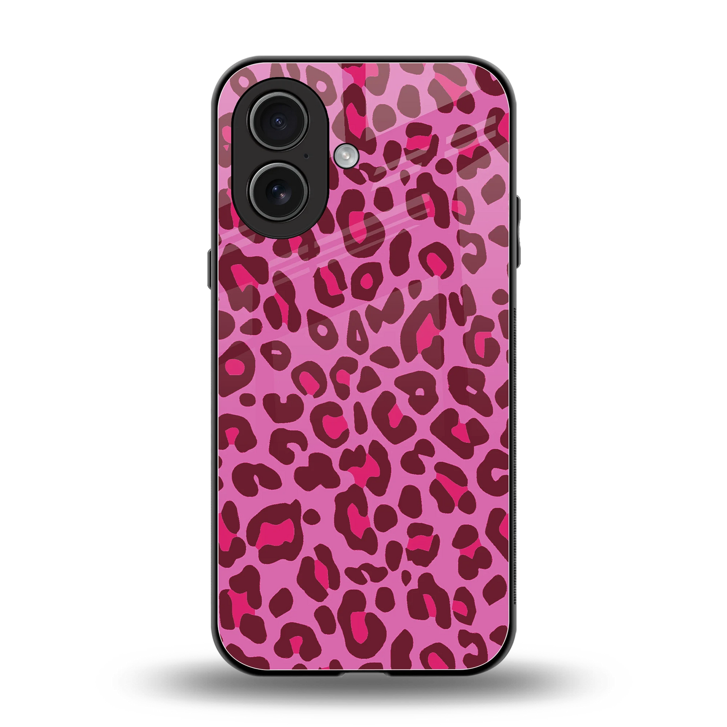 Leopard Pink back phone cover | glass case for iphone 17