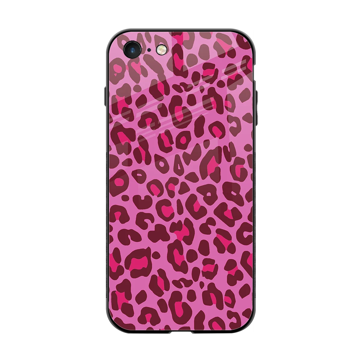 Leopard Pink back phone cover | glass case for iphone 7