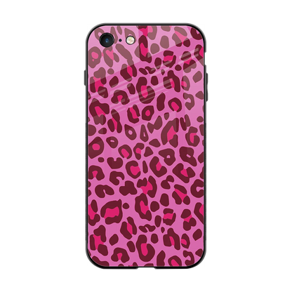 Leopard Pink back phone cover | glass case for iphone 7