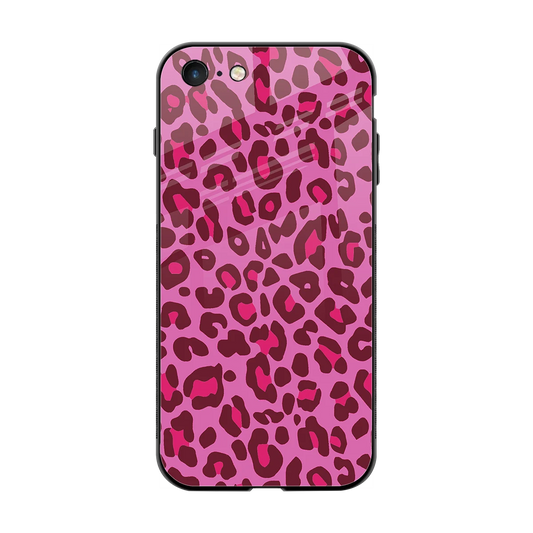 Leopard Pink back phone cover | glass case for iphone 7