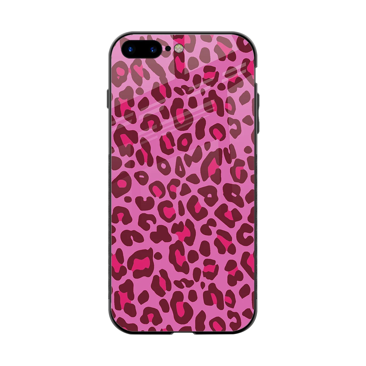 Leopard Pink back phone cover | glass case for iphone 8 plus