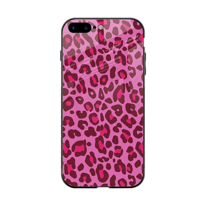 Leopard Pink back phone cover | glass case for iphone 8 plus