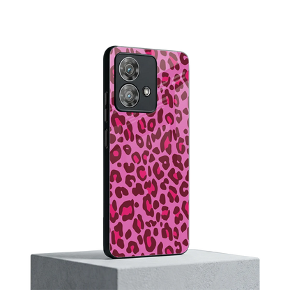 Leopard Pink motorola edge 40 neo 5g mobile cover | shockproof glass phone case