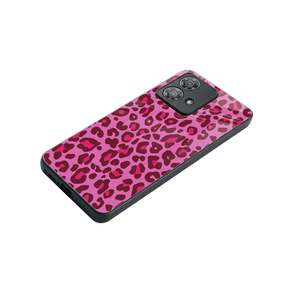 Leopard Pink stylish phone case for motorola edge 40 neo 5g | glossy glass and slim fit