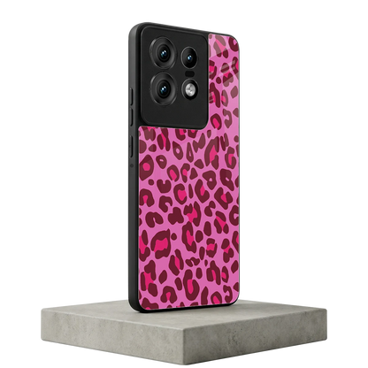 Leopard Pink motorola edge 50 pro mobile cover | shockproof glass phone case