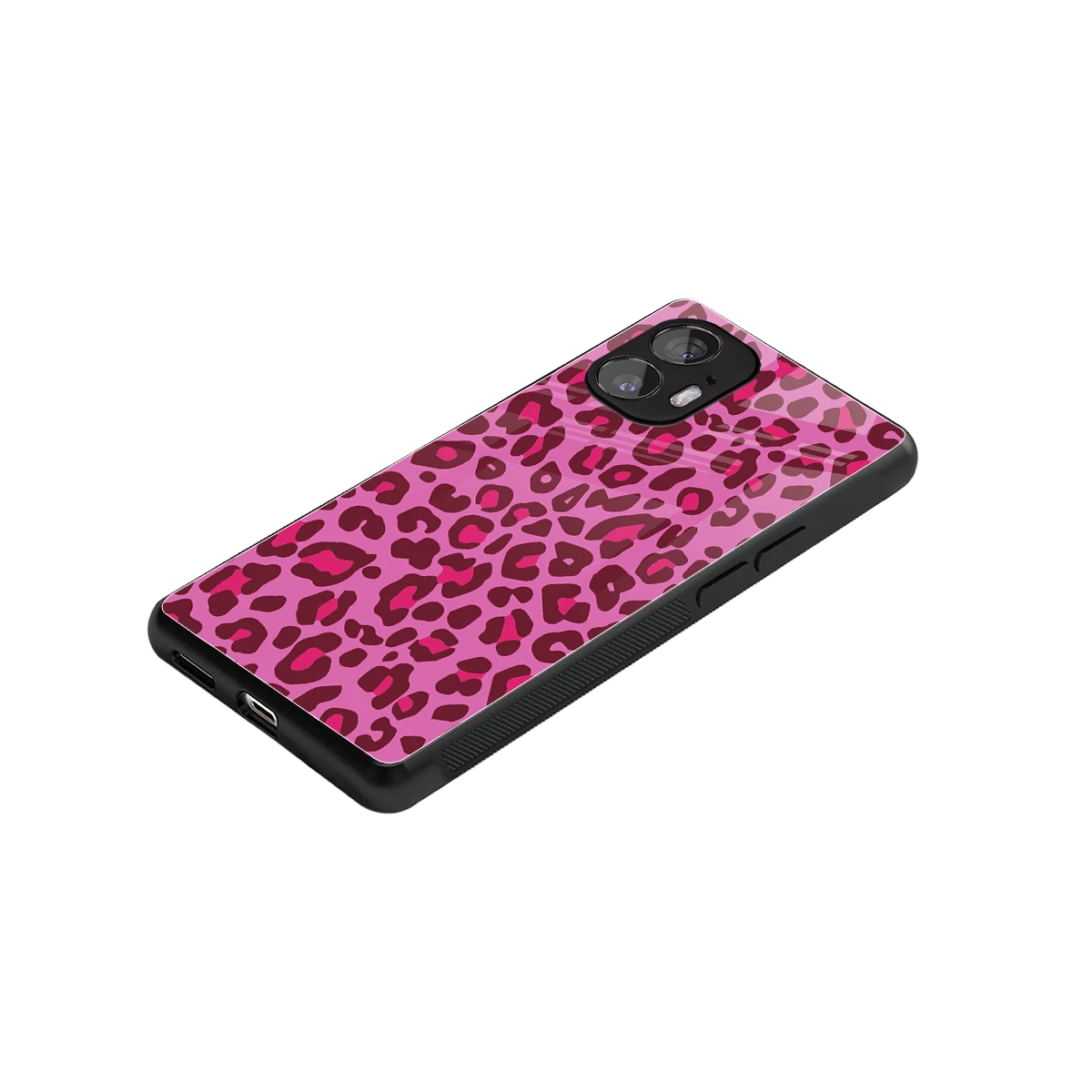 Leopard Pink stylish phone case for nothing phone 2 | glossy glass and slim fit