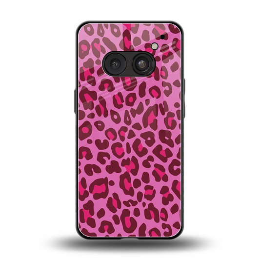 Leopard Pink back phone cover | glass case for nothing phone 2a
