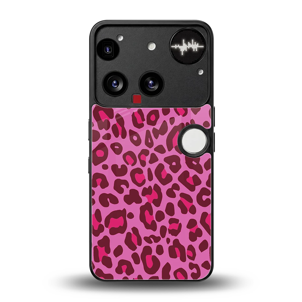 Leopard Pink back phone cover | glass case for nothing phone 3