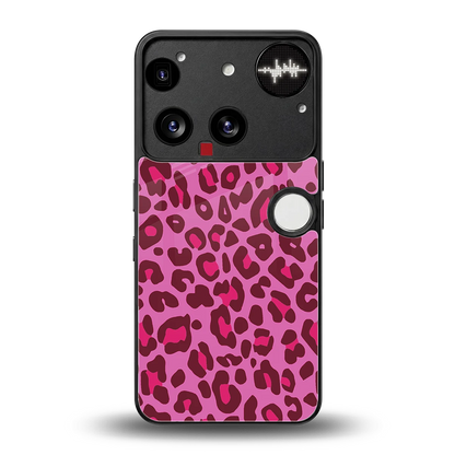 Leopard Pink back phone cover | glass case for nothing phone 3