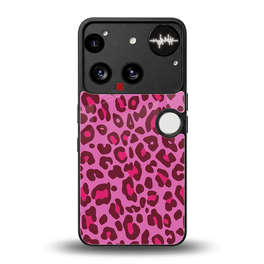 Leopard Pink back phone cover | glass case for nothing phone 3