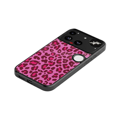 Leopard Pink stylish phone case for nothing phone 3 | glossy glass and slim fit
