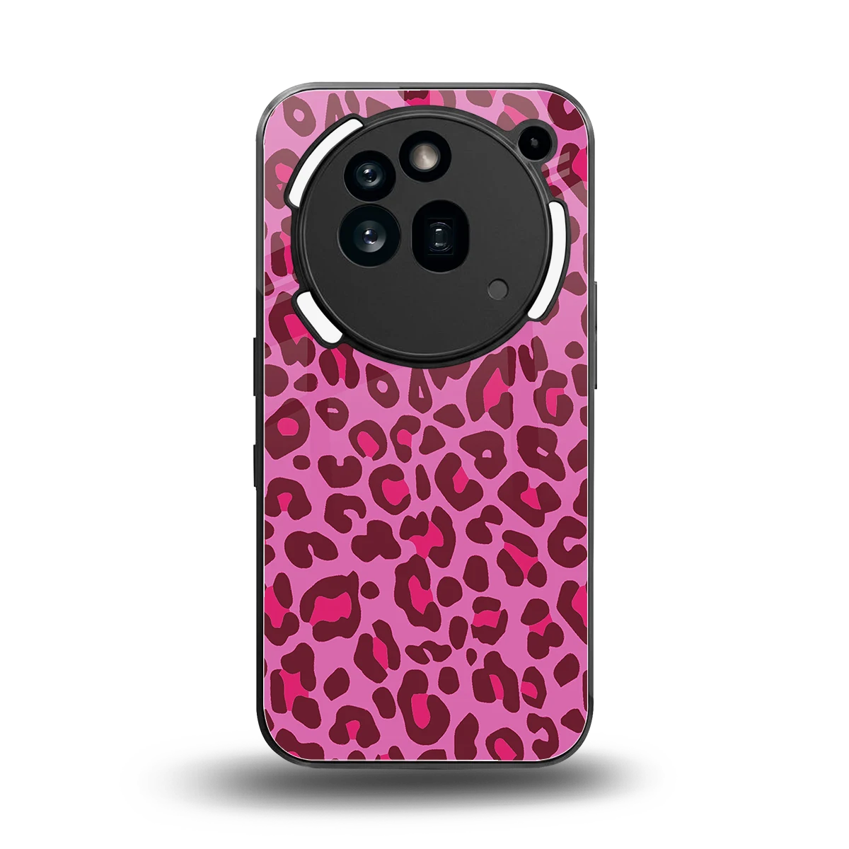 Leopard Pink back phone cover | glass case for nothing phone 3a pro
