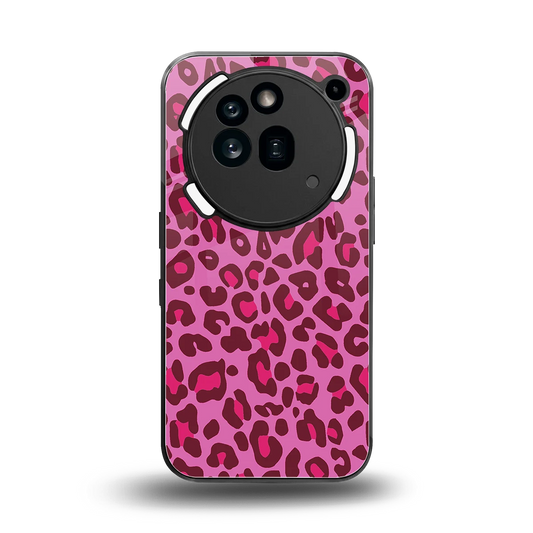 Leopard Pink back phone cover | glass case for nothing phone 3a pro