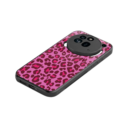 Leopard Pink stylish phone case for nothing phone 3a pro | glossy glass and slim fit