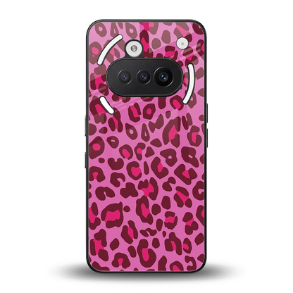 Leopard Pink back phone cover | glass case for nothing phone 3a